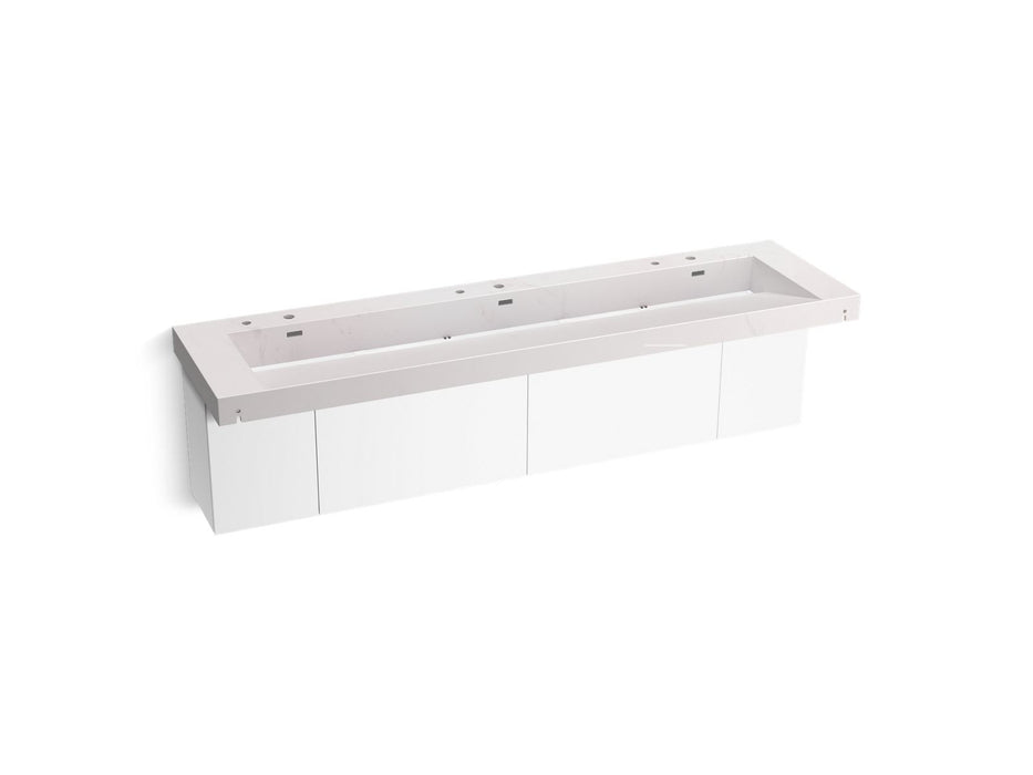 KOHLER K-81033-BPW Constellation 90" wall-mount trough lavatory system, et statuario