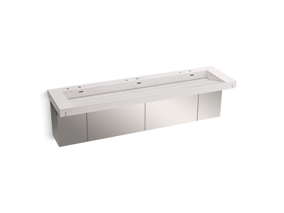 KOHLER K-81033-BSS Constellation 90" wall-mount trough lavatory system