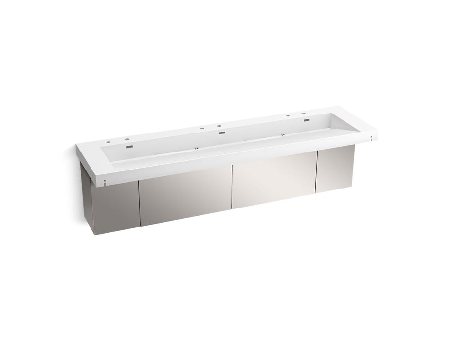 KOHLER K-81033-BSS Constellation 90" wall-mount trough lavatory system