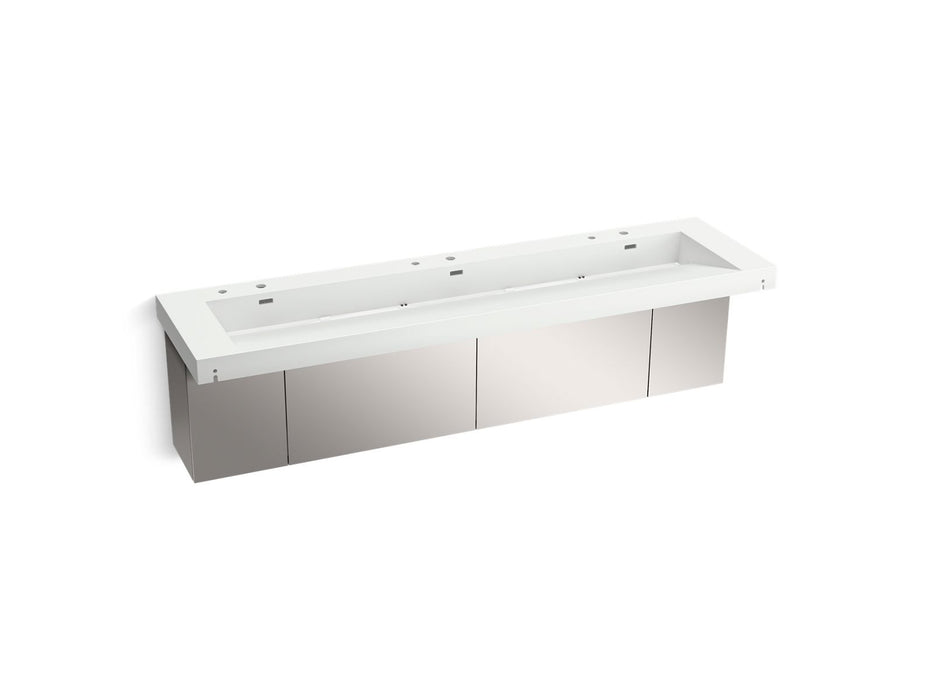 KOHLER K-81033-BSS Constellation 90" wall-mount trough lavatory system