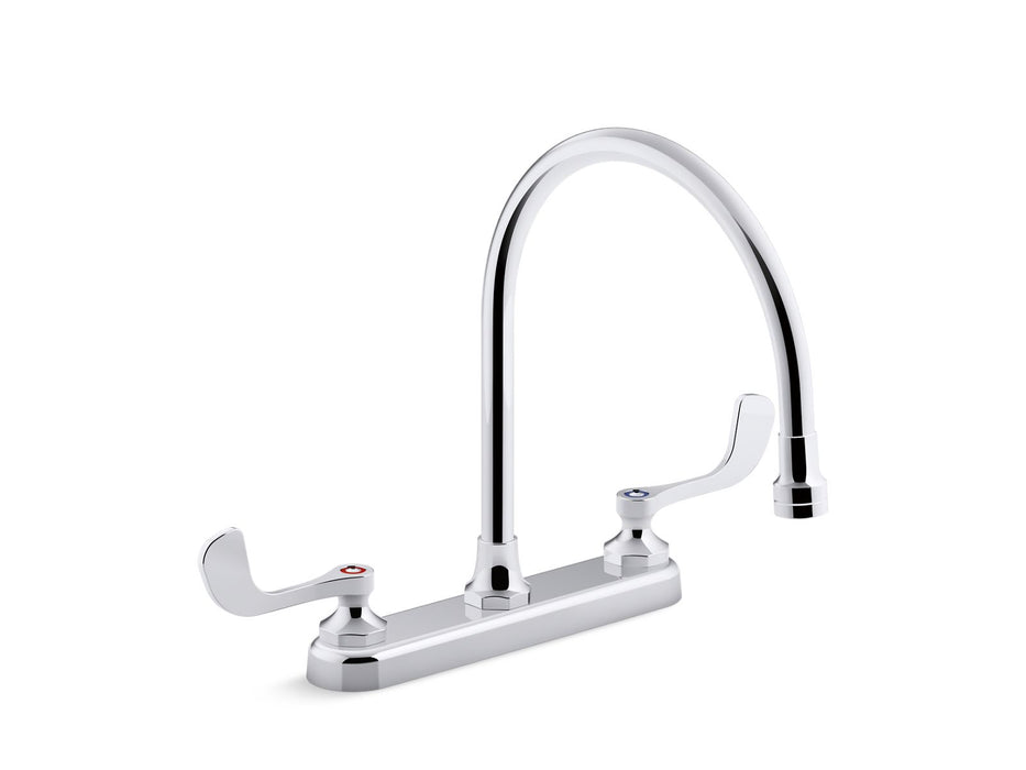 KOHLER K-810T70-5AFA Triton 1.8 gpm kitchen sink faucet with 9-5/16" gooseneck spout, aerated flow and wristblade handles