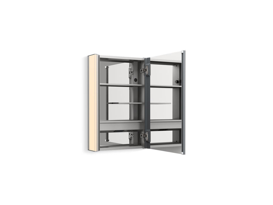 KOHLER K-81144-SLE Maxstow 17" x 24" lighted medicine cabinet, dark anodized aluminum - view 2