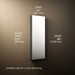 3/4 view of product with dimensions