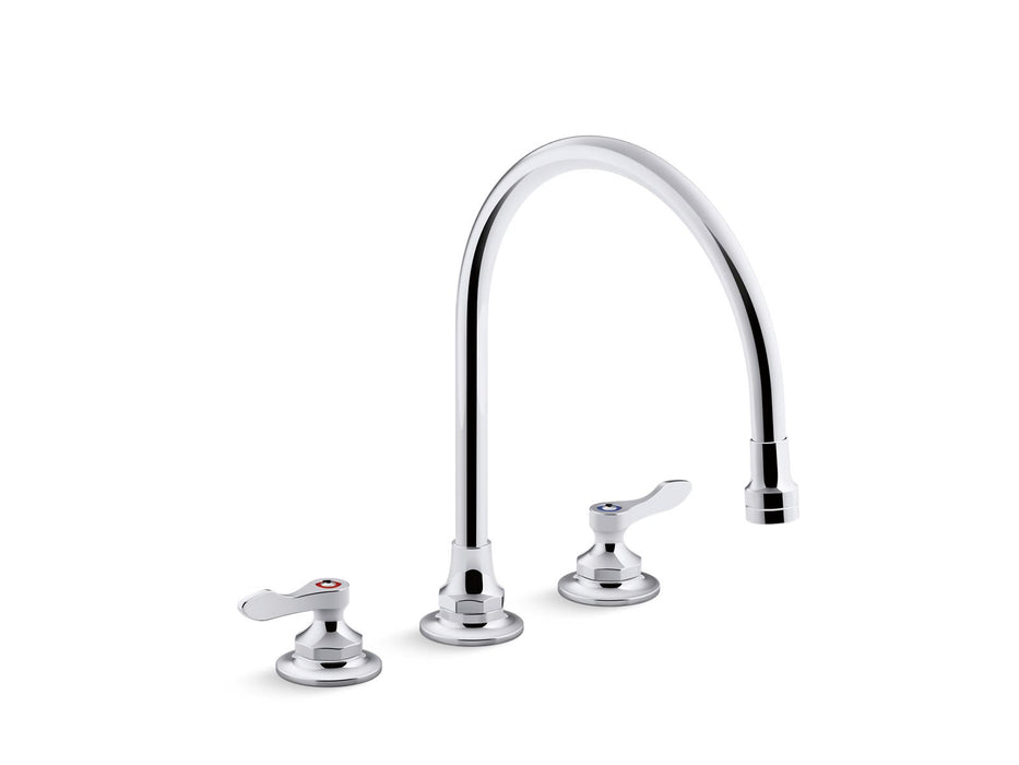 KOHLER K-815T70-4AHA Triton 1.5 gpm kitchen sink faucet with 9-5/16" gooseneck spout, aerated flow and lever handles