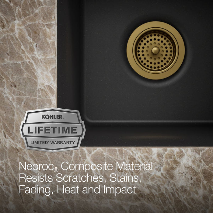 KOHLER K-8223 Cairn 15-1/2" undermount bar sink, matte black - view 3