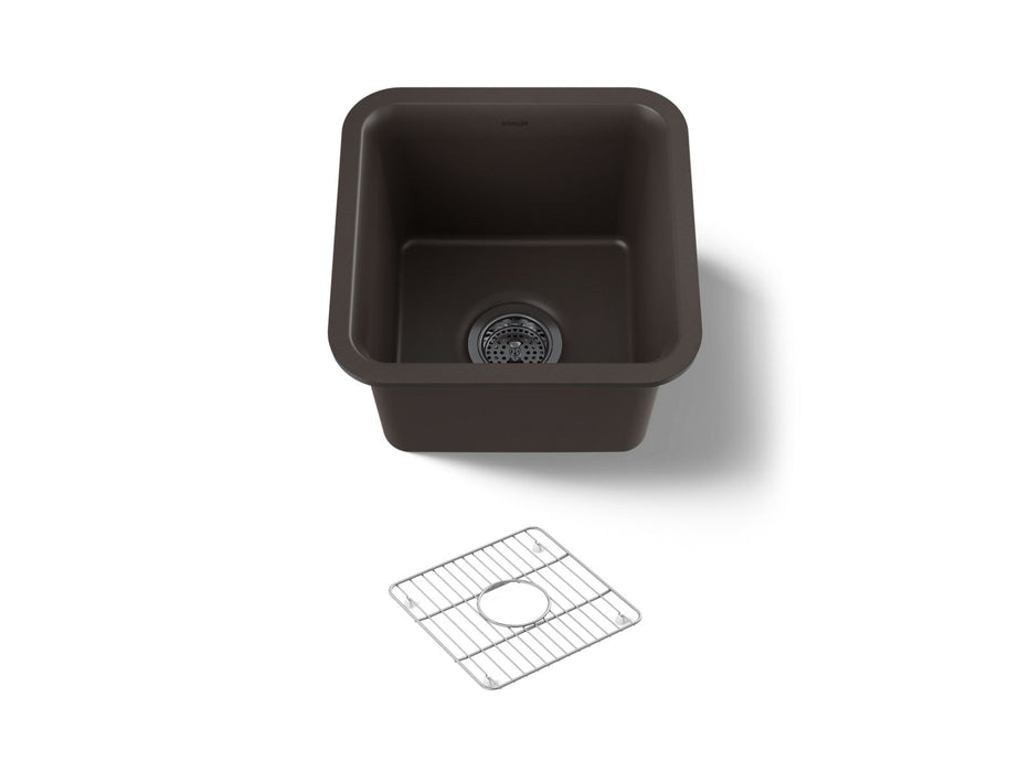 KOHLER K-8223 Cairn 15-1/2" undermount bar sink, matte brown