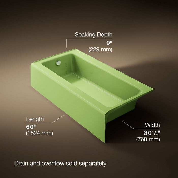 KOHLER K-837 Bellwether 60" x 30-1/4" alcove bath, left drain