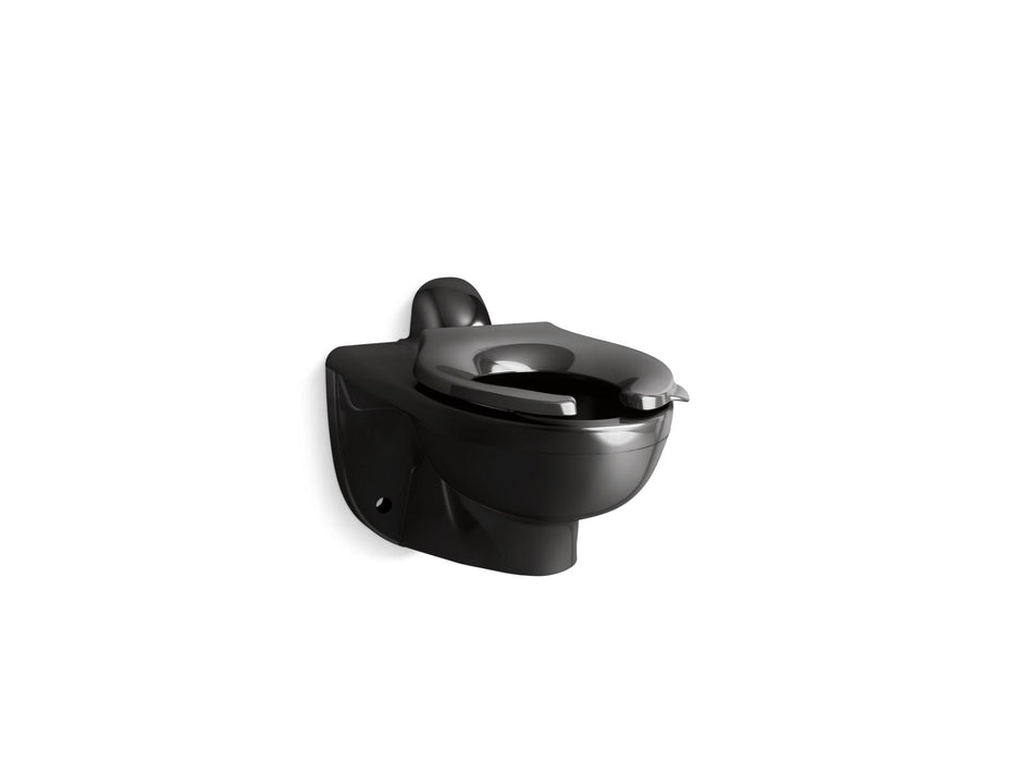 KOHLER K-84323 Kingston Wall-mount rear spud flushometer bowl, black black