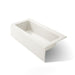 KOHLER K-847 Bellwether 66" x 32" alcove bath, left drain, biscuit - view 5