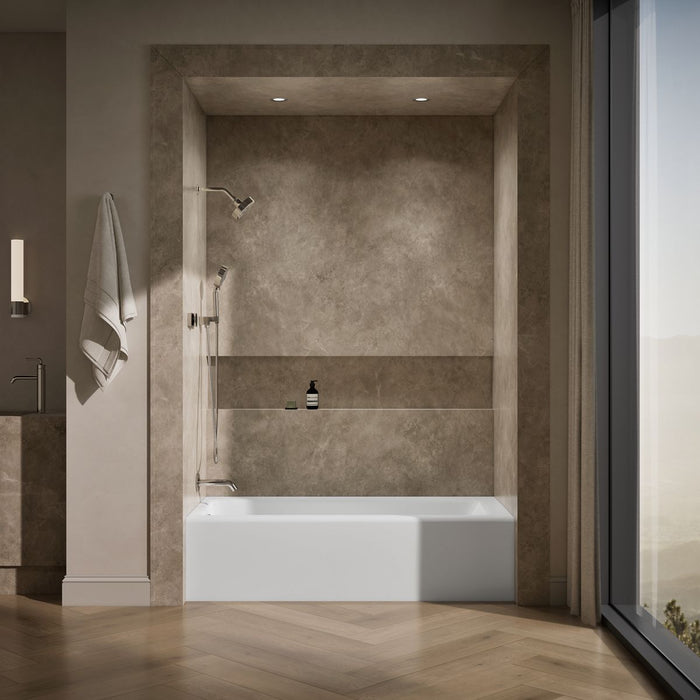 KOHLER K-847 Bellwether 66" x 32" alcove bath, left drain, white - view 3