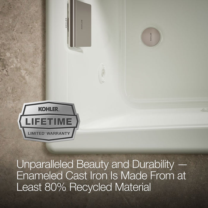 KOHLER K-852-JHB Tea-for-Two 60" x 32" drop-in/undermount whirlpool bath
