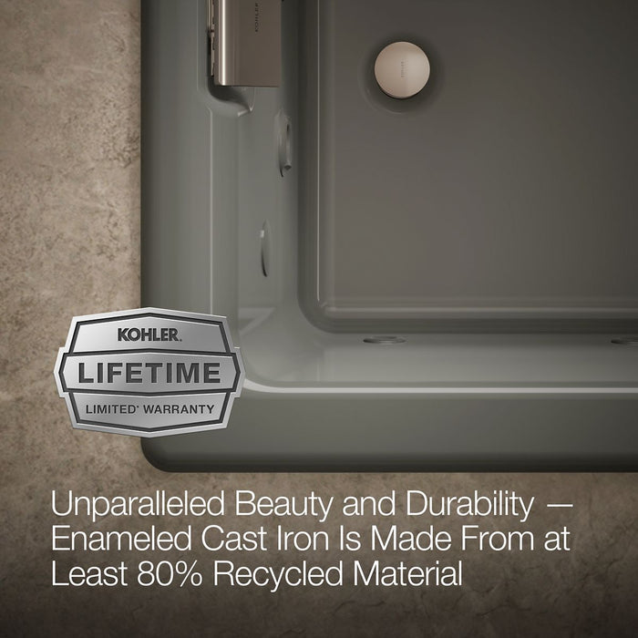 KOHLER K-856-V Tea-for-Two 66" x 36" drop-in Effervescence whirlpool bath