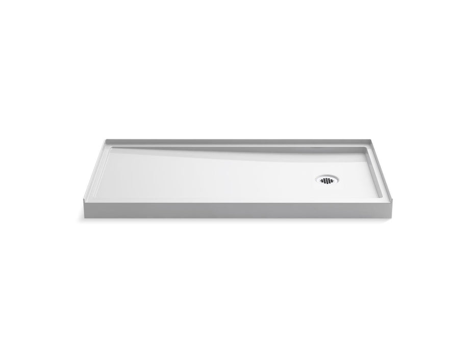 KOHLER Rely 60" x 30" alcove shower base, right drain