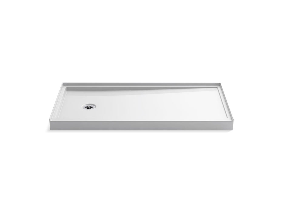 KOHLER Rely 60" x 30" alcove shower base, left drain