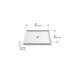 KOHLER K-8647 Rely 36" x 42" alcove shower base, center drain
