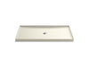 KOHLER K-8649 Rely 60" x 34" alcove shower base, center drain, biscuit