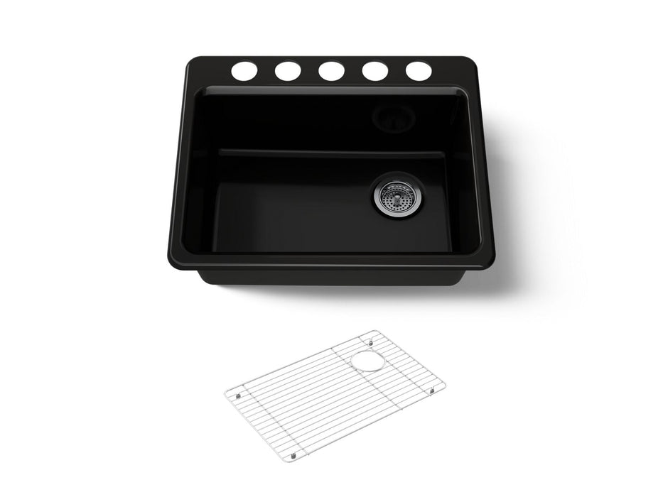 KOHLER K-8668-5UA1 Riverby 27" undermount single-bowl kitchen sink