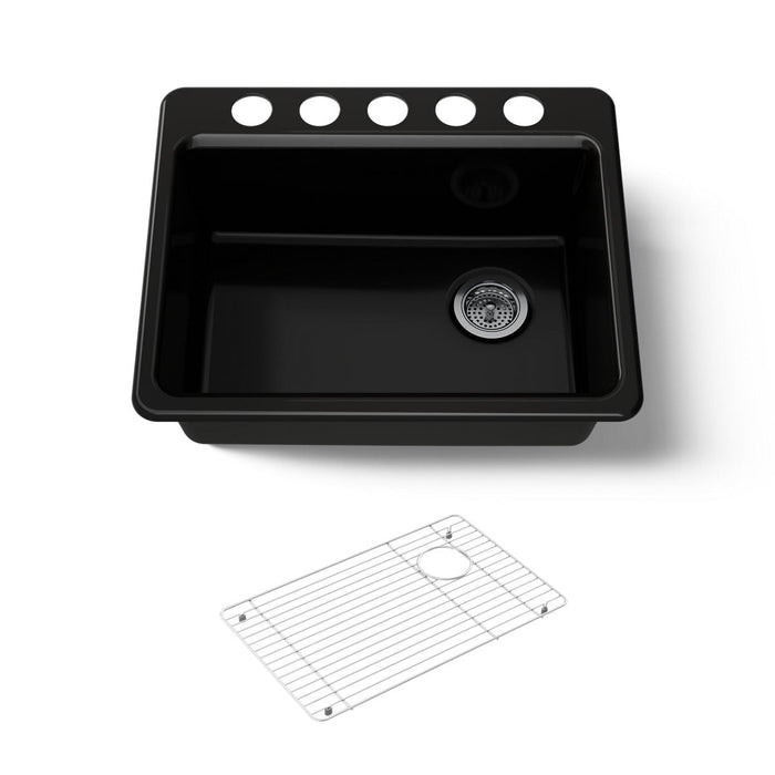 KOHLER K-8668-5UA1 Riverby 27" undermount single-bowl kitchen sink