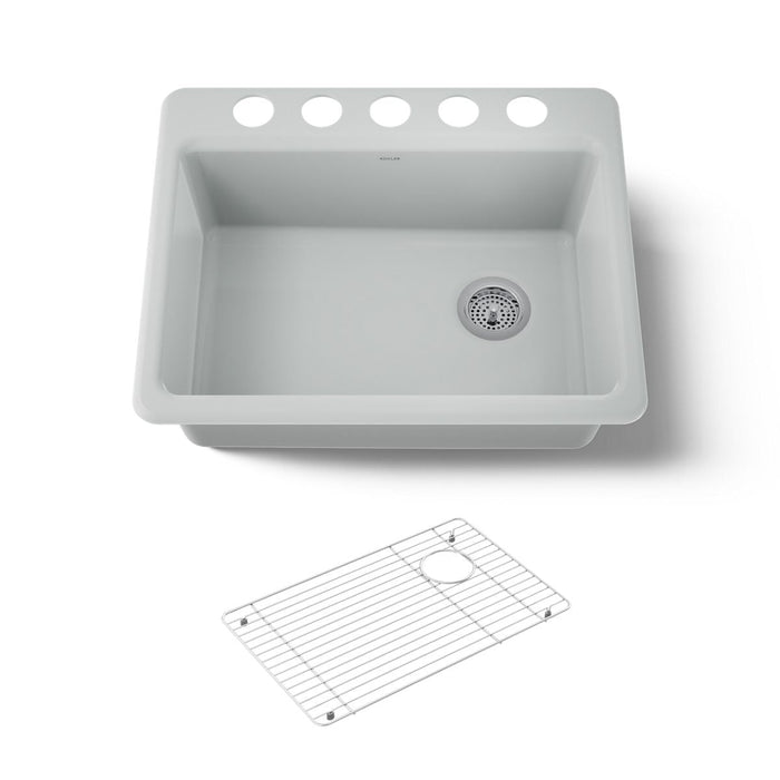 KOHLER K-8668-5UA1 Riverby 27" undermount single-bowl kitchen sink