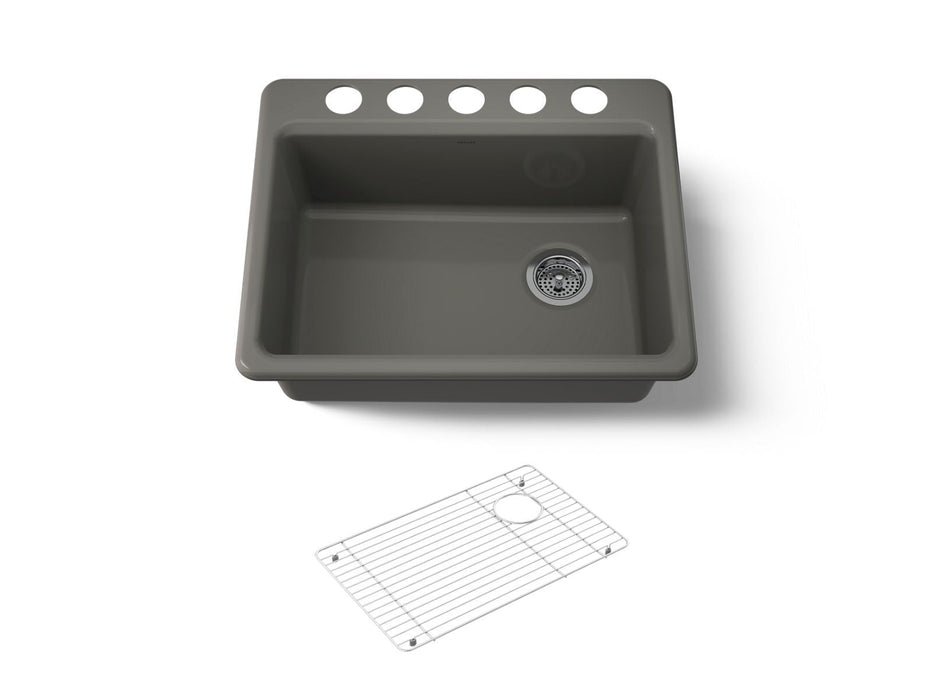 KOHLER K-8668-5UA1 Riverby 27" undermount single-bowl kitchen sink
