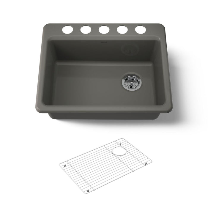 KOHLER K-8668-5UA1 Riverby 27" undermount single-bowl kitchen sink