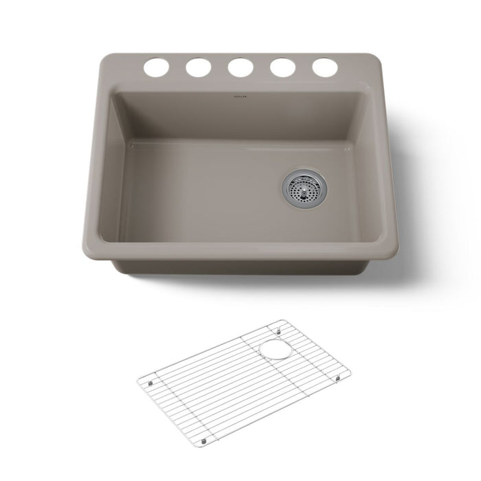KOHLER K-8668-5UA1 Riverby 27" undermount single-bowl kitchen sink