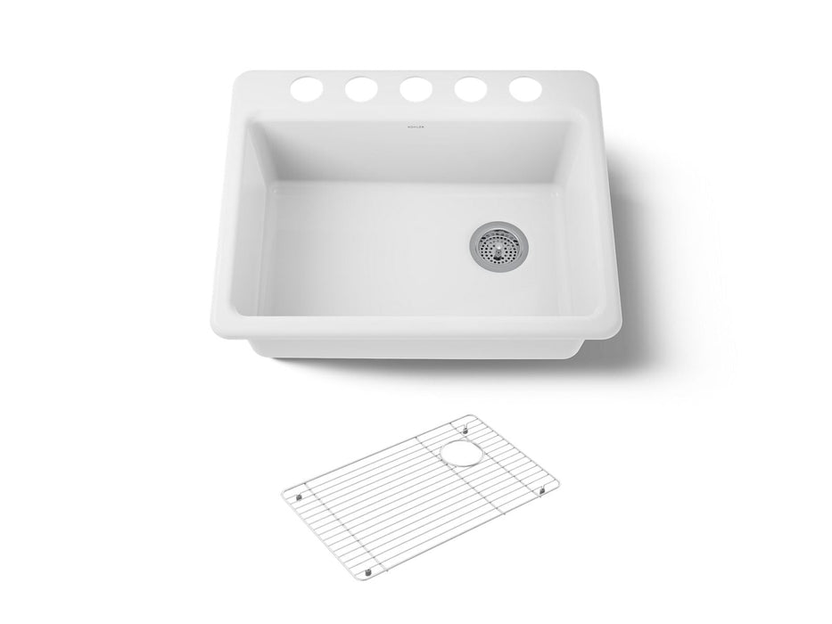 KOHLER K-8668-5UA1 Riverby 27" undermount single-bowl kitchen sink