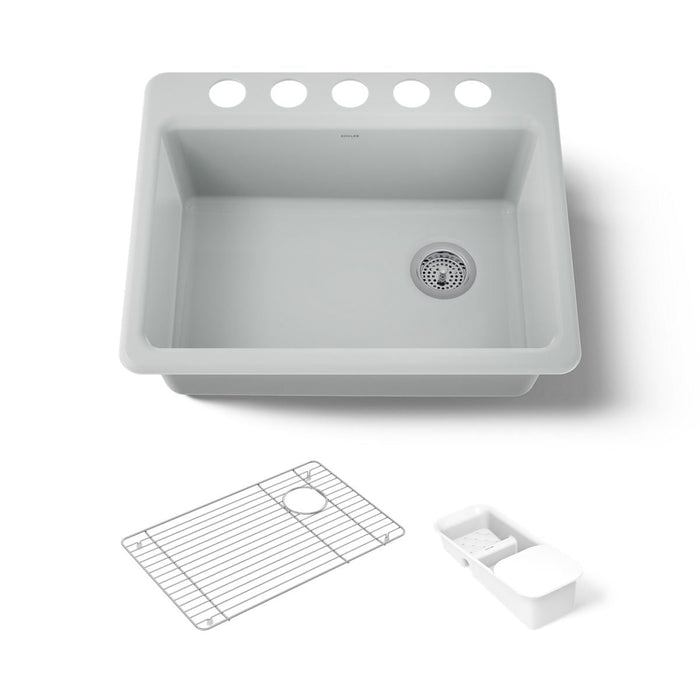 KOHLER K-8668-5UA2 Riverby 27" undermount single-bowl workstation kitchen sink