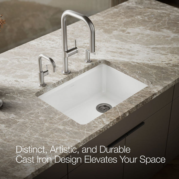 KOHLER K-8668-5UA2 Riverby 27" undermount single-bowl workstation kitchen sink