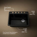 KOHLER K-8668-5UPC Riverby 27" undermount single-bowl workstation kitchen sink, black black - view 5
