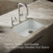 KOHLER K-8668-5UPC Riverby 27" undermount single-bowl workstation kitchen sink, ice grey - view 4