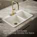 KOHLER K-8669-3A1 Riverby 33" top-mount double-bowl kitchen sink, biscuit - view 4