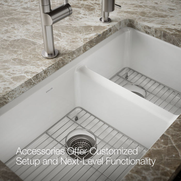 KOHLER K-8669-5UA1 Riverby 33" undermount double-bowl kitchen sink