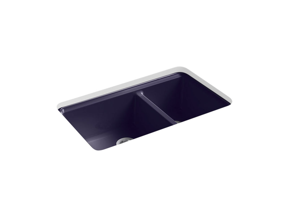 KOHLER K-8669-5UA3 Riverby 33" undermount double-bowl workstation kitchen sink