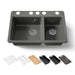 KOHLER K-8669-5UPC Riverby 33" undermount double-bowl workstation kitchen sink, thunder grey - view 5
