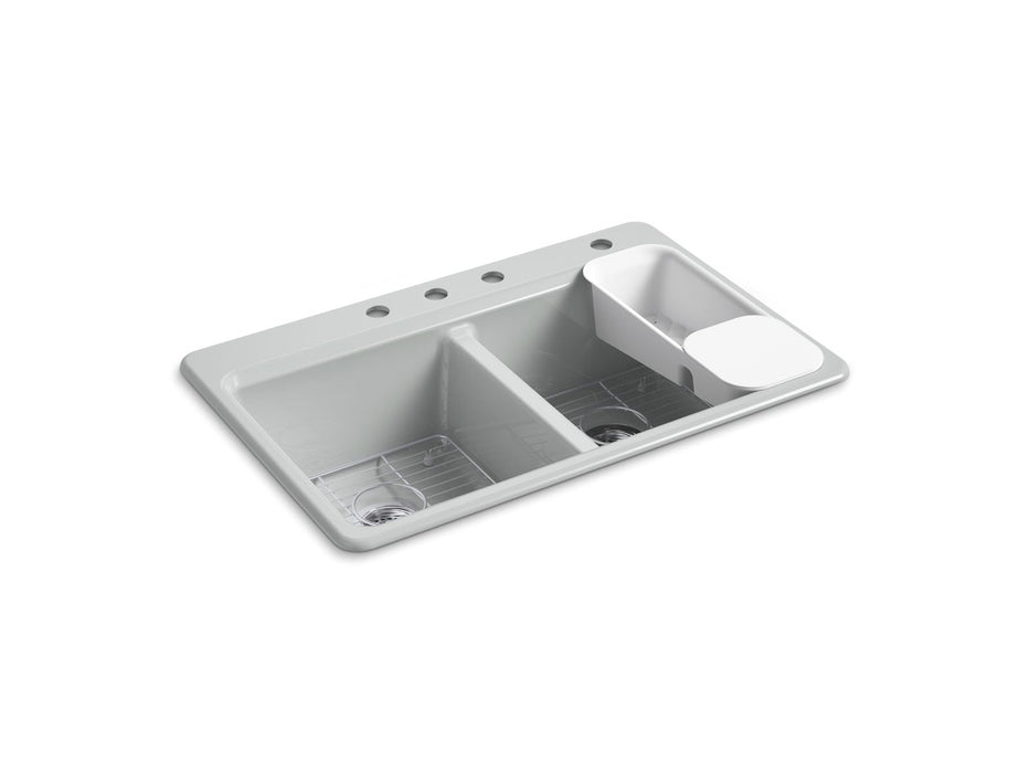 KOHLER K-8679-4A2 Riverby 33" top-mount double-bowl workstation kitchen sink