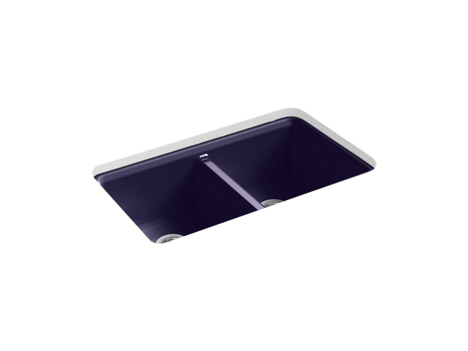 KOHLER K-8679-5UA3 Riverby 33" undermount double-bowl workstation kitchen sink