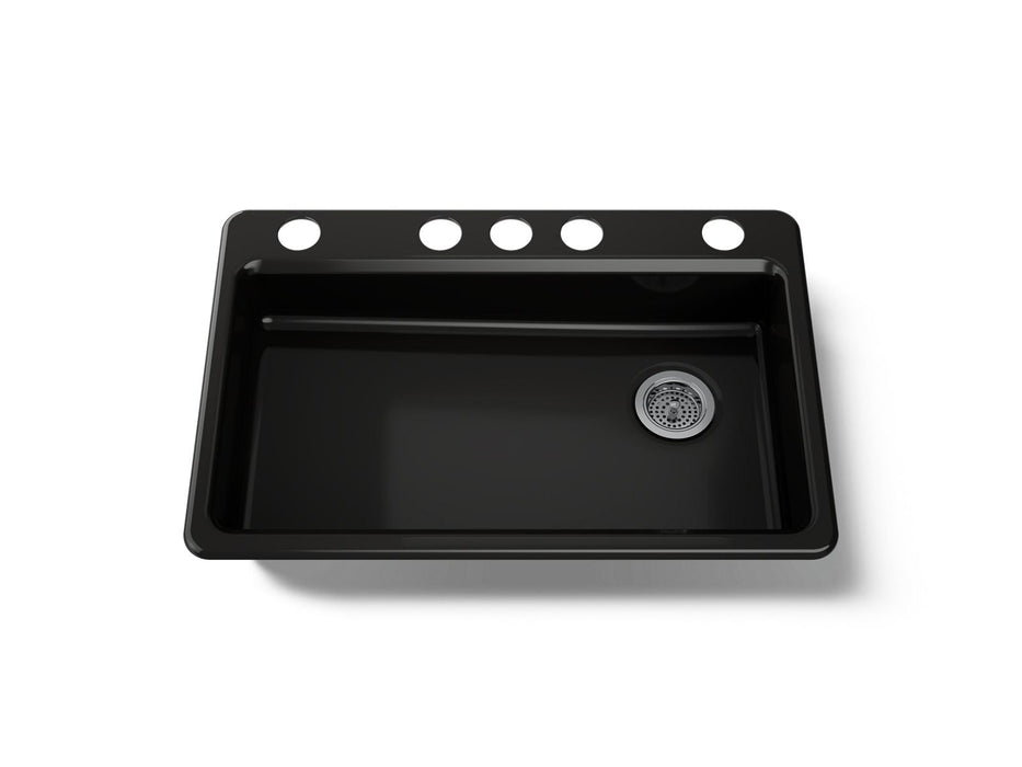 KOHLER K-8689-5U Riverby 33" undermount single-bowl kitchen sink