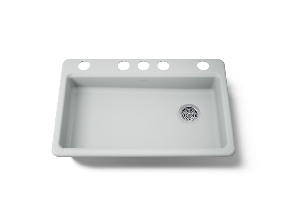 KOHLER K-8689-5U Riverby 33" undermount single-bowl kitchen sink