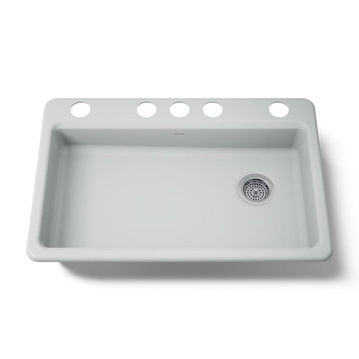 KOHLER K-8689-5U Riverby 33" undermount single-bowl kitchen sink