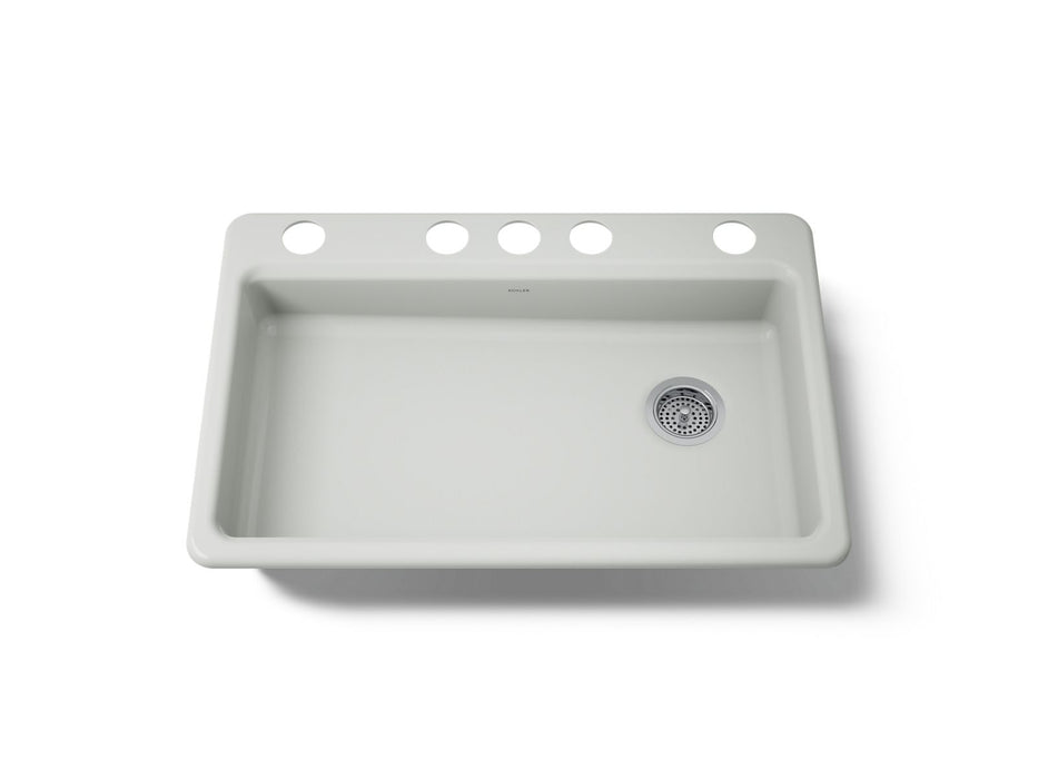 KOHLER K-8689-5U Riverby 33" undermount single-bowl kitchen sink