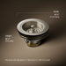 3/4 view of product with dimensions