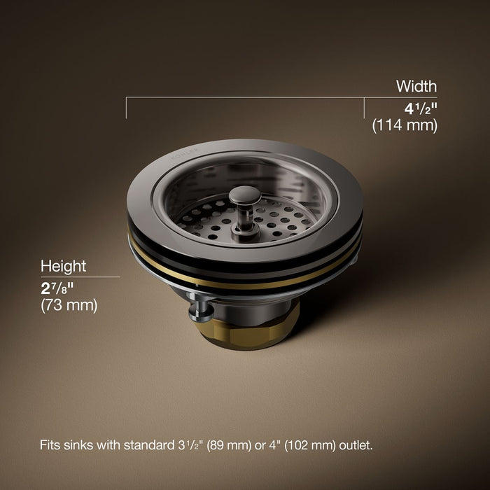 3/4 view of product with dimensions