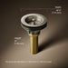 3/4 view of product with dimensions