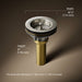 3/4 view of product with dimensions