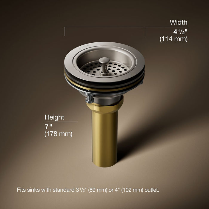3/4 view of product with dimensions