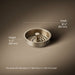 3/4 view of product with dimensions