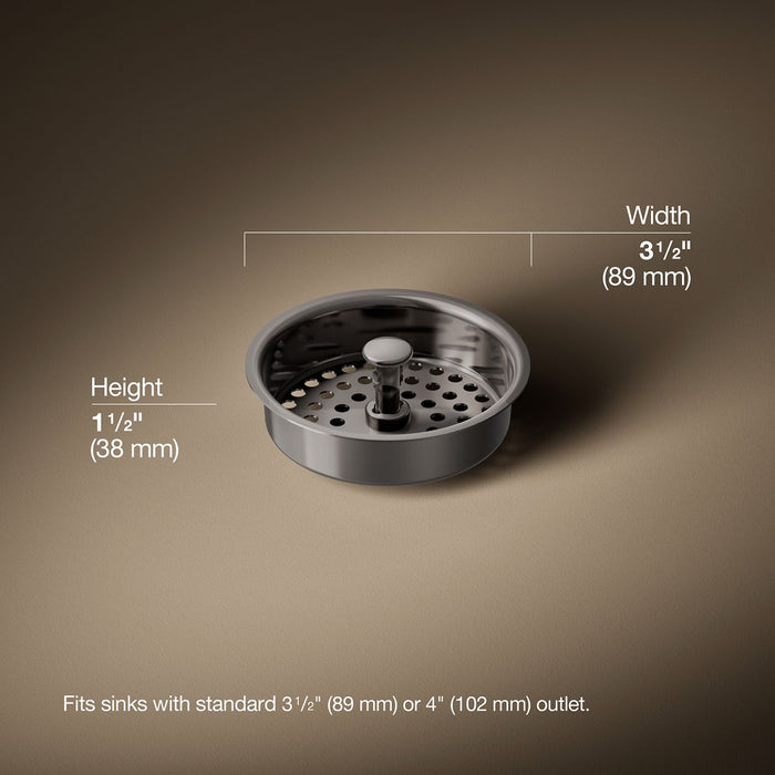 3/4 view of product with dimensions