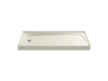 KOHLER K-9053 Salient 60" x 30" alcove shower base, left drain, biscuit
