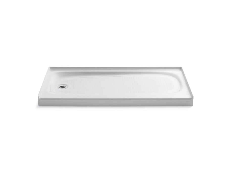 KOHLER K-9053 Salient 60" x 30" alcove shower base, left drain, white